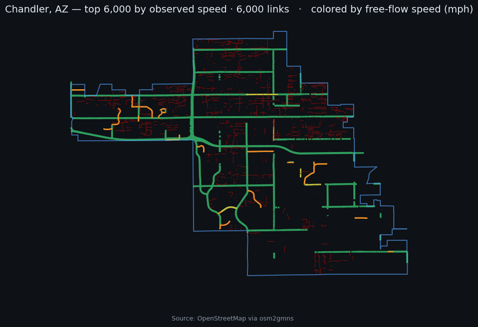 Chandler AZ network from OSM