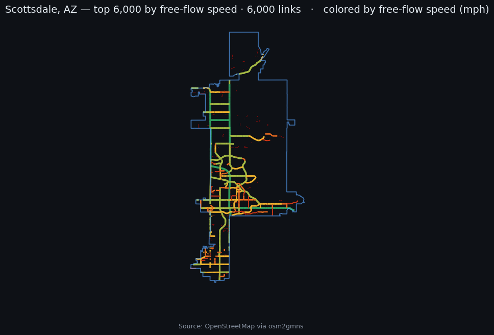 Scottsdale AZ network from OSM